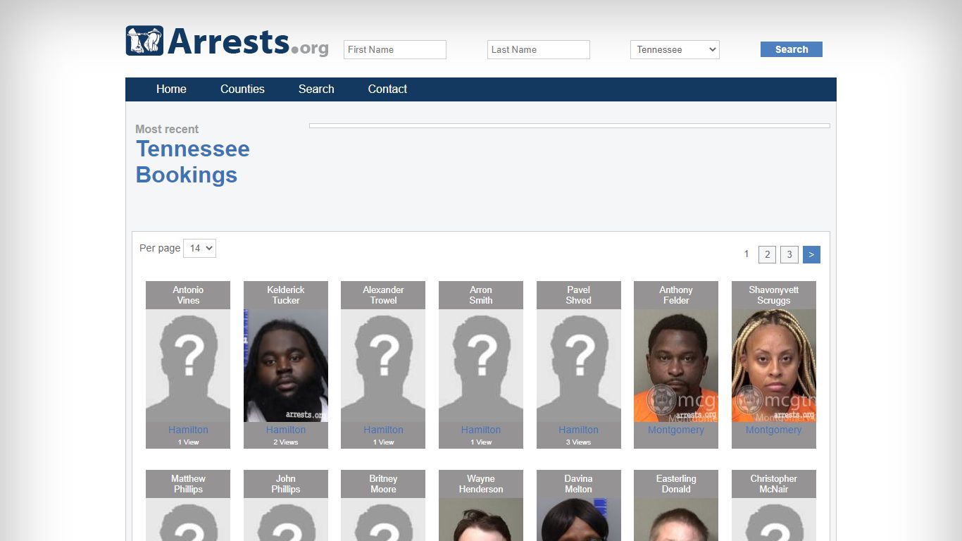 Tennessee Arrests and Inmate Search