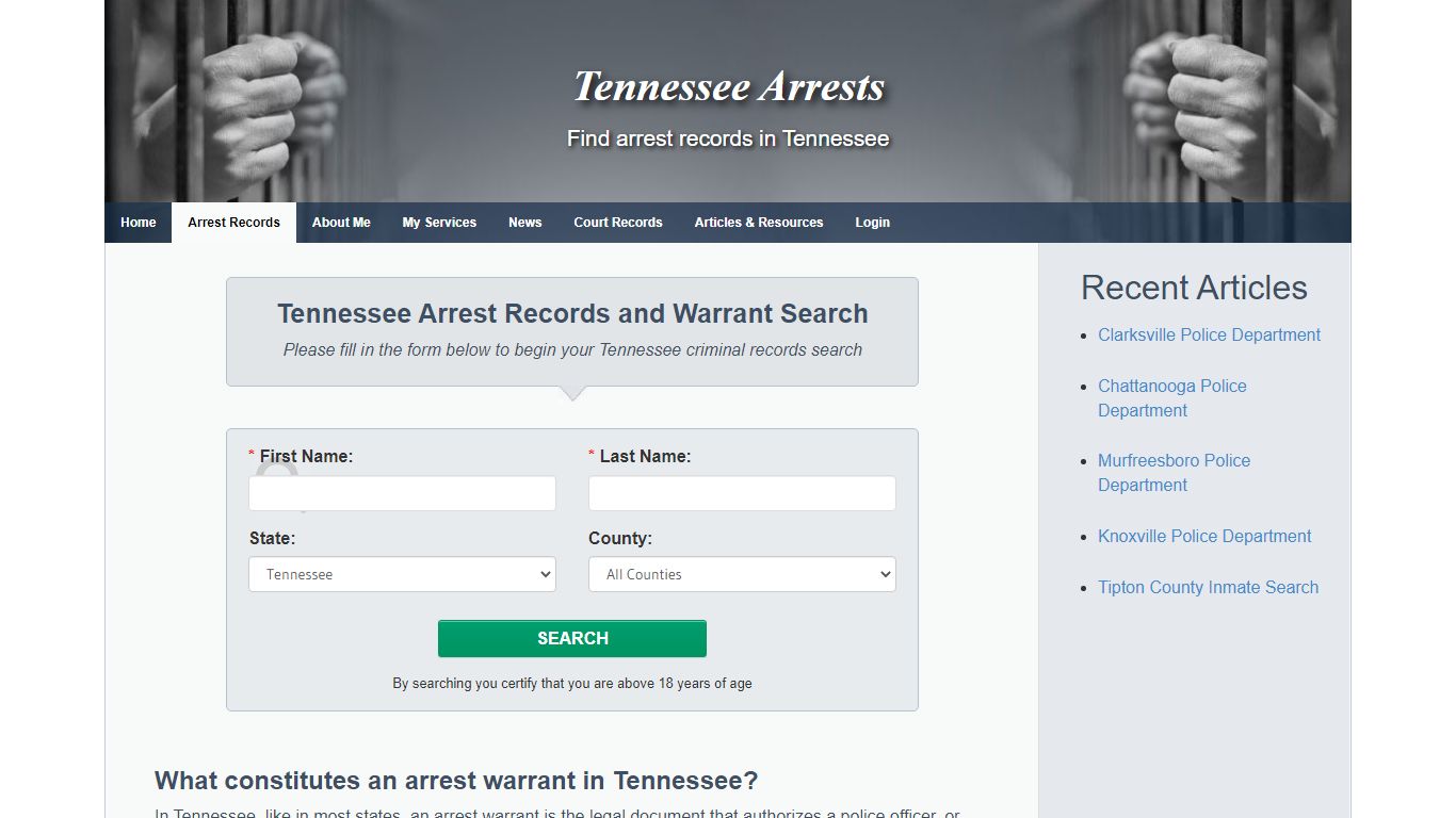 Arrest warrants and Tennessee - - what you should know - Tennessee Arrests